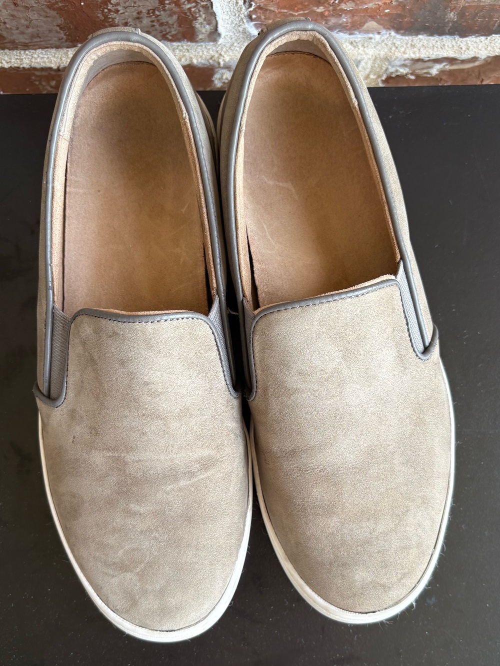 Vionic Splendid Midi Slip-on Sneakers Neutral Gray Green Size 7